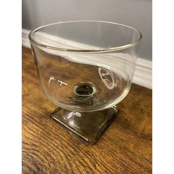 Vintage Federal Glass Nordic Midnight Smoke Champagne Sherbet Glasses Set Of 3 - Picture 1 of 5